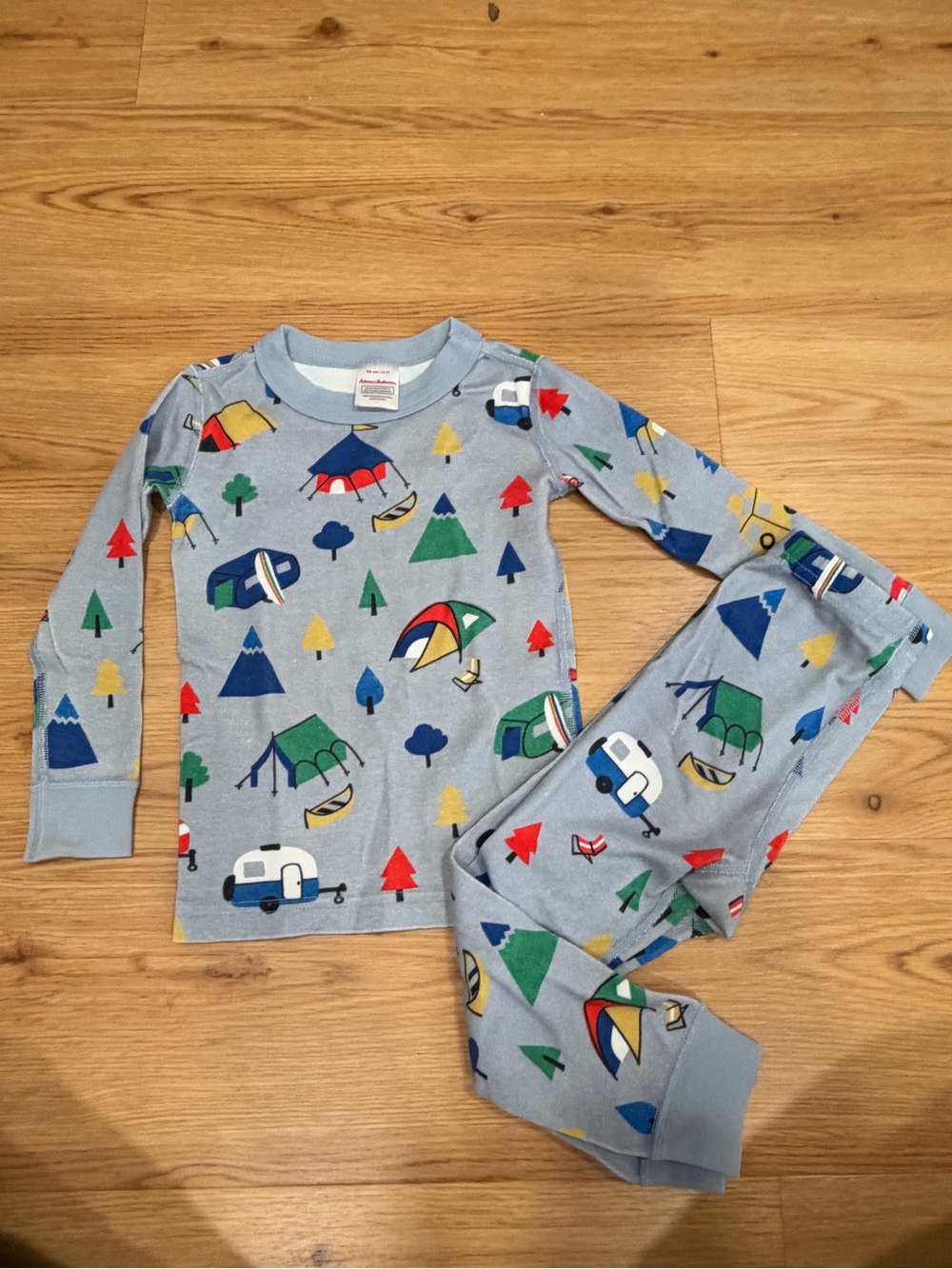 Hanna Andersson Blue Camping Print Pajama Set
